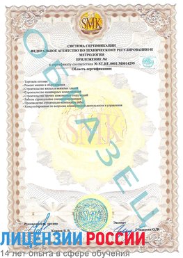 Образец сертификата соответствия (приложение) Якутск Сертификат ISO 14001